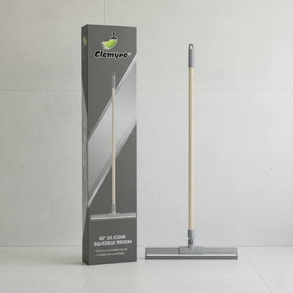 Clemyro® 62"Silicone Squeegee Broom  – Multi-Surface Floor & Pet Hair Cleaning Tool