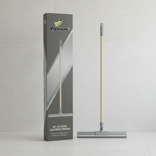 Clemyro® 62"Silicone Squeegee Broom  – Multi-Surface Floor & Pet Hair Cleaning Tool