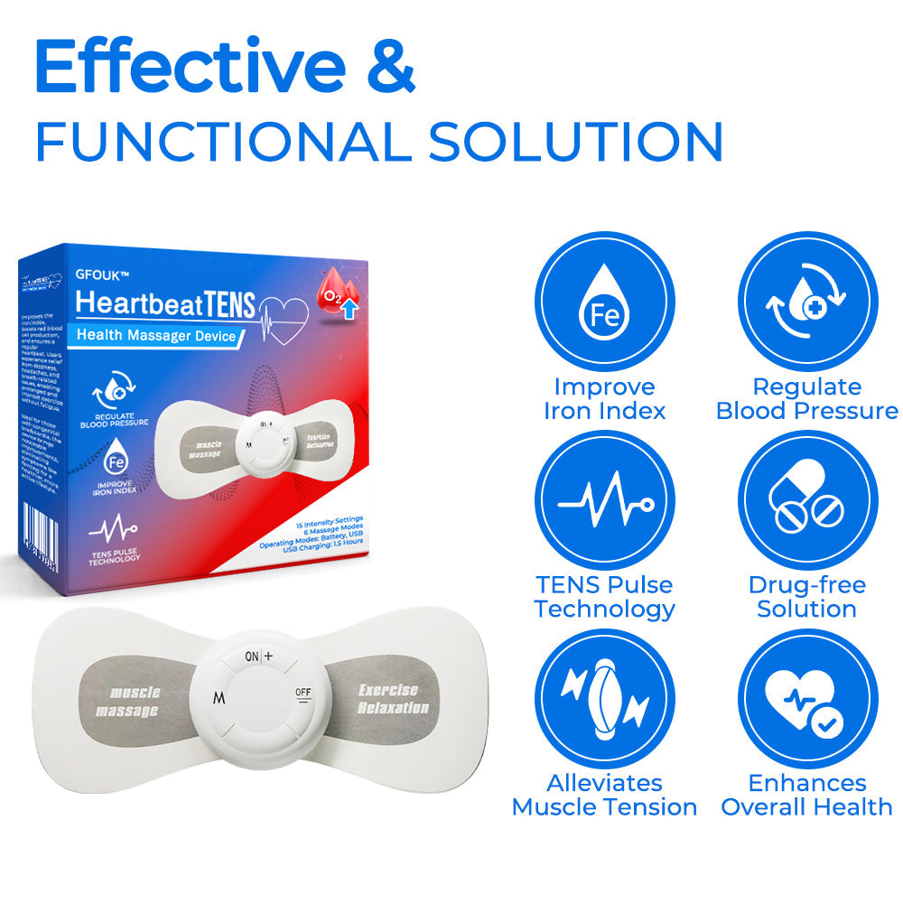 Clemyro® HeartbeatTENS Lifeblood Iron Health Massager Device